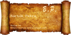 Bartók Petra névjegykártya